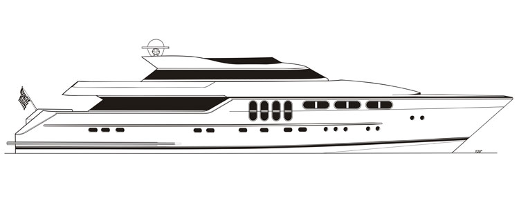 120 Foot Semi-custom yacht profile