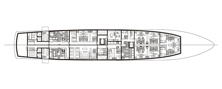 287 Foot custom yacht crew deck