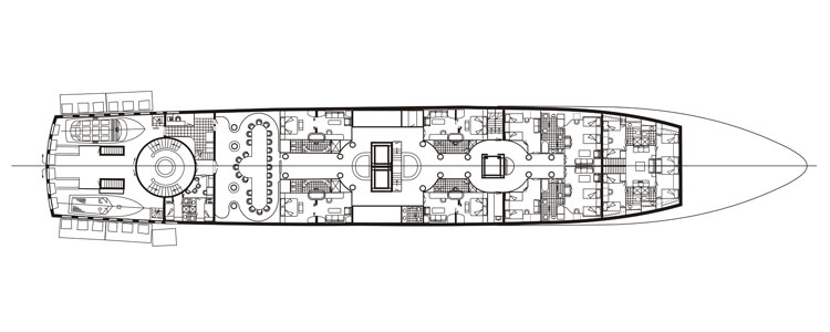 287 Foot custom yacht guest deck