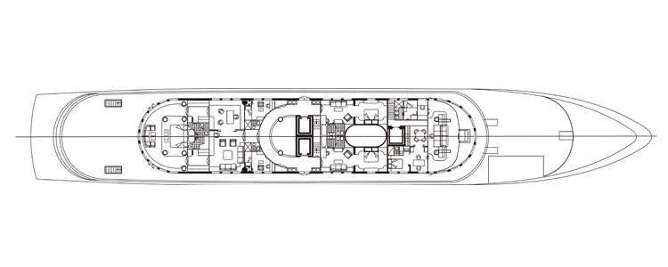 287 Foot custom yacht owner deck