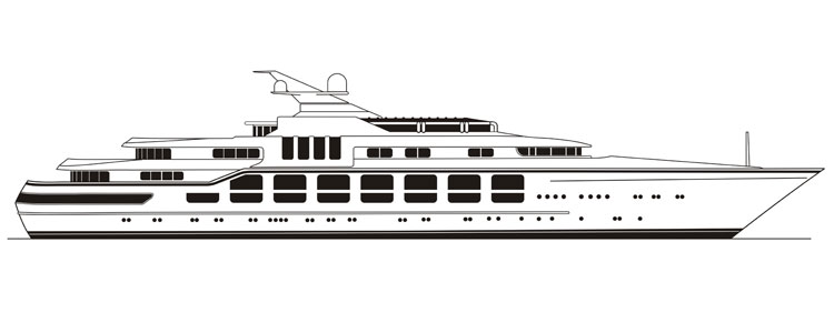 287 Foot custom yacht profile