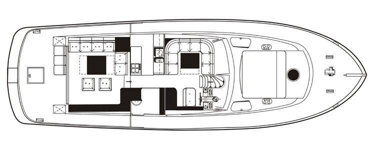 60 Foot Semi-custom yacht main deck