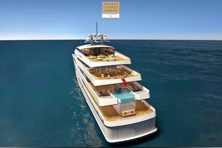 246 Foot custom yacht stern