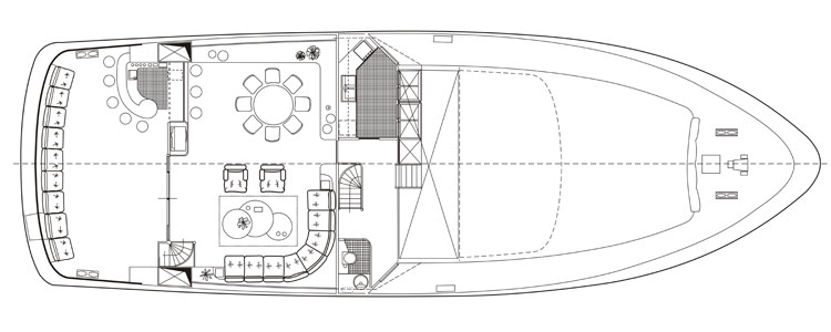 80 Foot Semi-custom yacht main deck